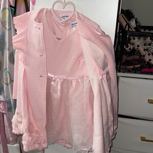Pink Baby Dress with Cardigan